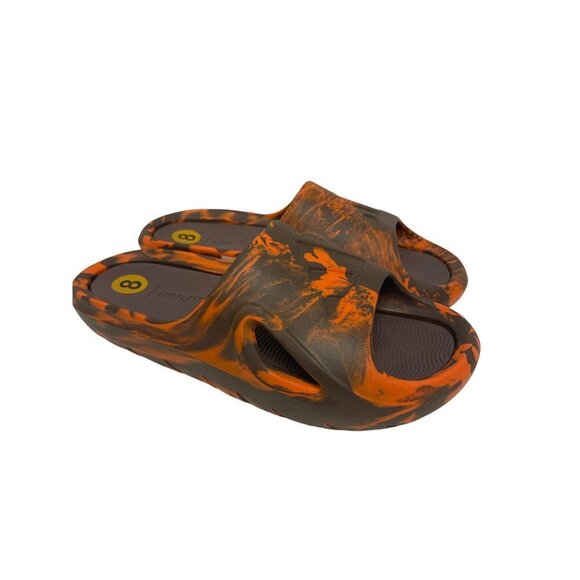 NEW! Adidas Adicane Men's Slide Sandal Size 8 Orange Brown - Picture 1 of 8
